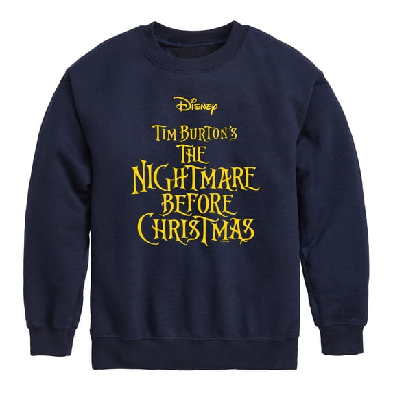 The Nightmare Before Christmas - Logo - Youth Boys Crew Fleece Sweatshirt
