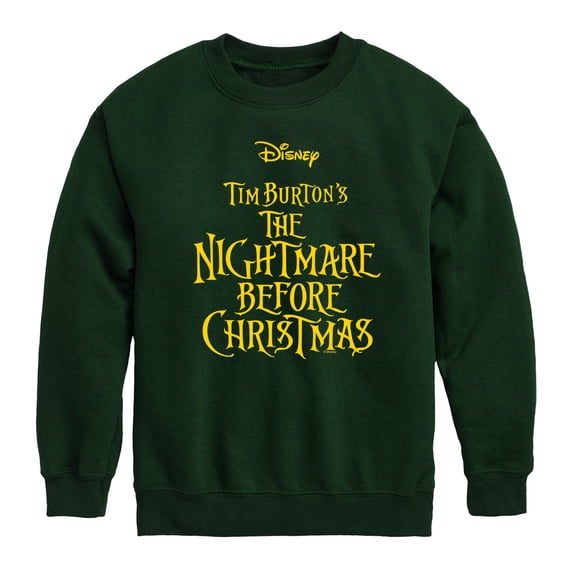The Nightmare Before Christmas - Logo - Youth Boys Crew Fleece Sweatshirt