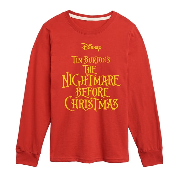 The Nightmare Before Christmas - Logo - Youth Boys Long Sleeve Graphic T-Shirt