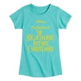 thumbnail image 1 of The Nightmare Before Christmas - Logo - Youth Girls Fitted Short Sleeve T-Shirt, 1 of 4