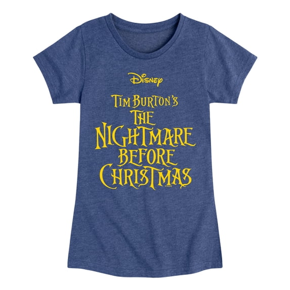 The Nightmare Before Christmas - Logo - Youth Girls Fitted Short Sleeve T-Shirt