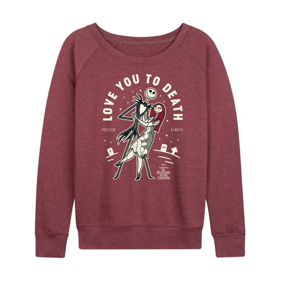 The Nightmare Before Christmas - Love To Death - Women's French Terry Long Sleeve Pullover
