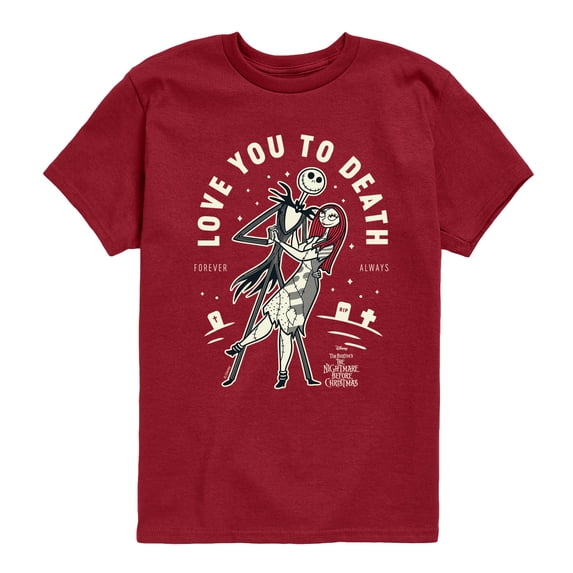 The Nightmare Before Christmas - Love To Death - Youth Boys Short Sleeve Graphic T-Shirt