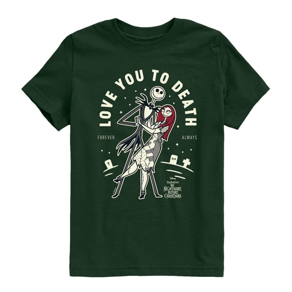 The Nightmare Before Christmas - Love To Death - Youth Boys Short Sleeve Graphic T-Shirt