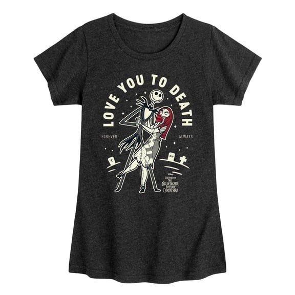 The Nightmare Before Christmas - Love To Death - Youth Girls Fitted Short Sleeve T-Shirt