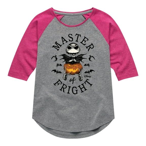 The Nightmare Before Christmas - Master Of Fright - Toddler And Youth Girls Raglan Graphic T-Shirt