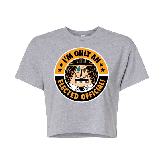 The Nightmare Before Christmas - Mayor Elected Official - Juniors Cropped Cotton Blend T-Shirt