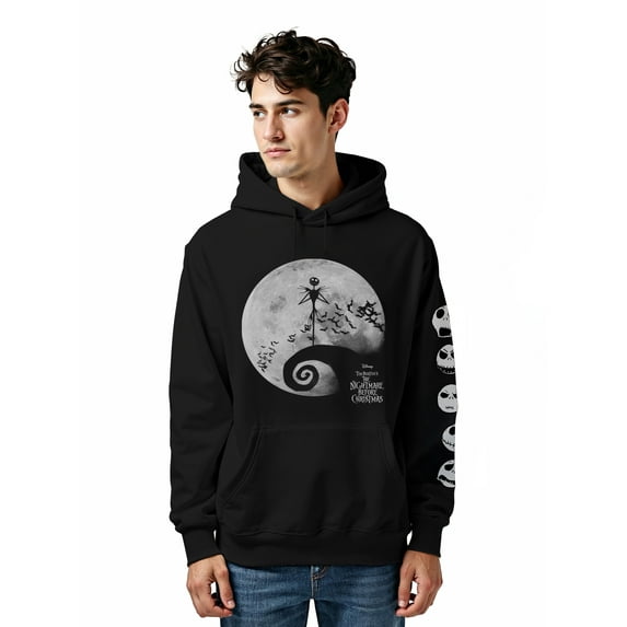 The Nightmare Before Christmas, Men's & Big Men's Graphic Hoodie, Nightmare Moon, Sizes S-3XL