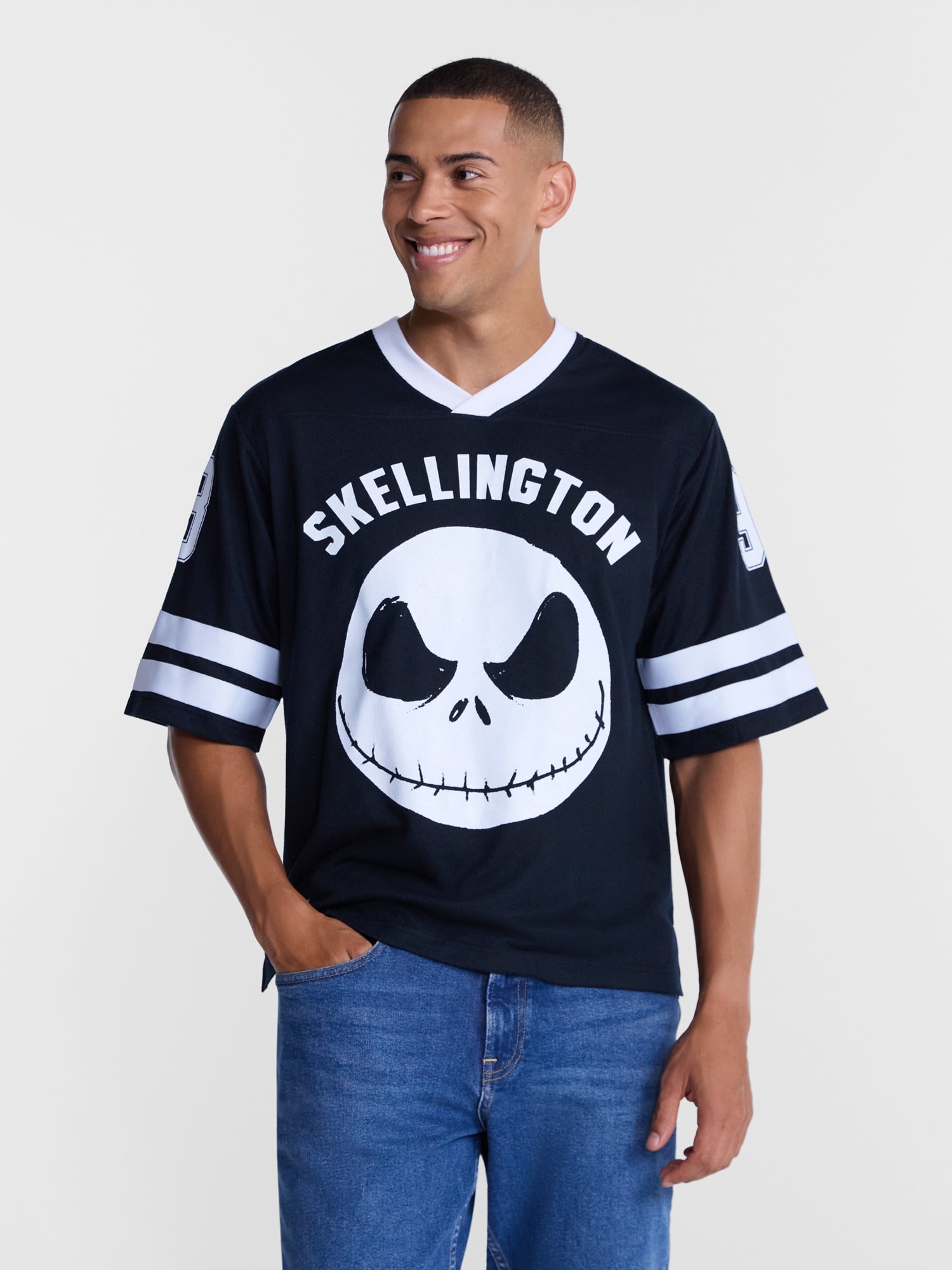 The Nightmare Before Christmas Men's & Big Men's Jack Skellington Graphic Jersey, Sizes XS-3XL