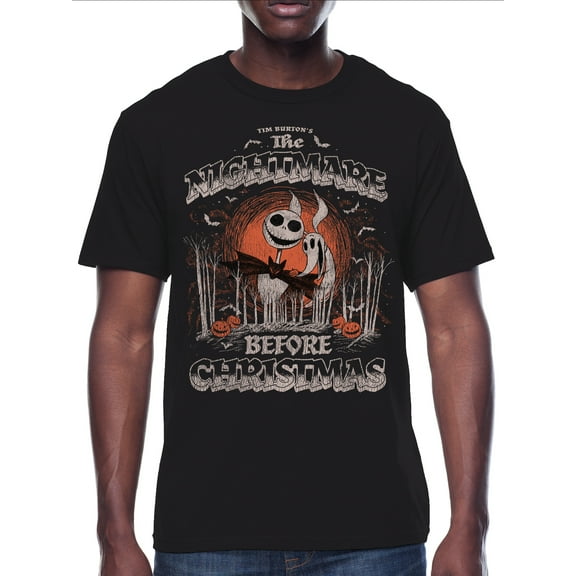 The Nightmare Before Christmas, Men's & Big Men's Graphic T-Shirt, Jack and Zero, Sizes S-3XL