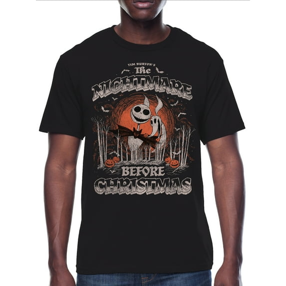 The Nightmare Before Christmas, Men's & Big Men's Graphic T-Shirt, Jack and Zero, Sizes S-3XL
