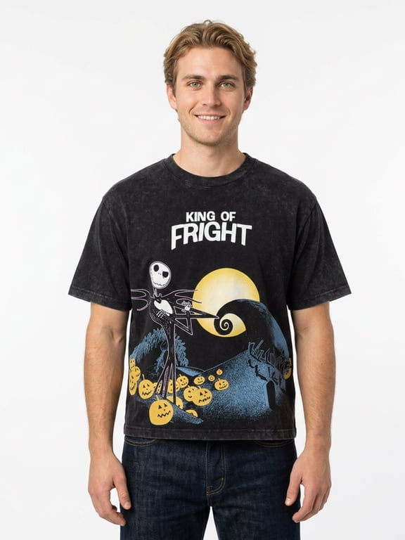 Disney The Nightmare Before Christmas, Jack Skellington and Rolling Hills Men's graphic Tee, Sizes S-3XL