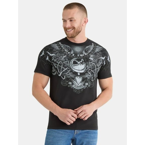 Nightmare Before Christmas Men's and Big Men's Graphic Tee with Short Sleeves, Sizes XS-3XL
