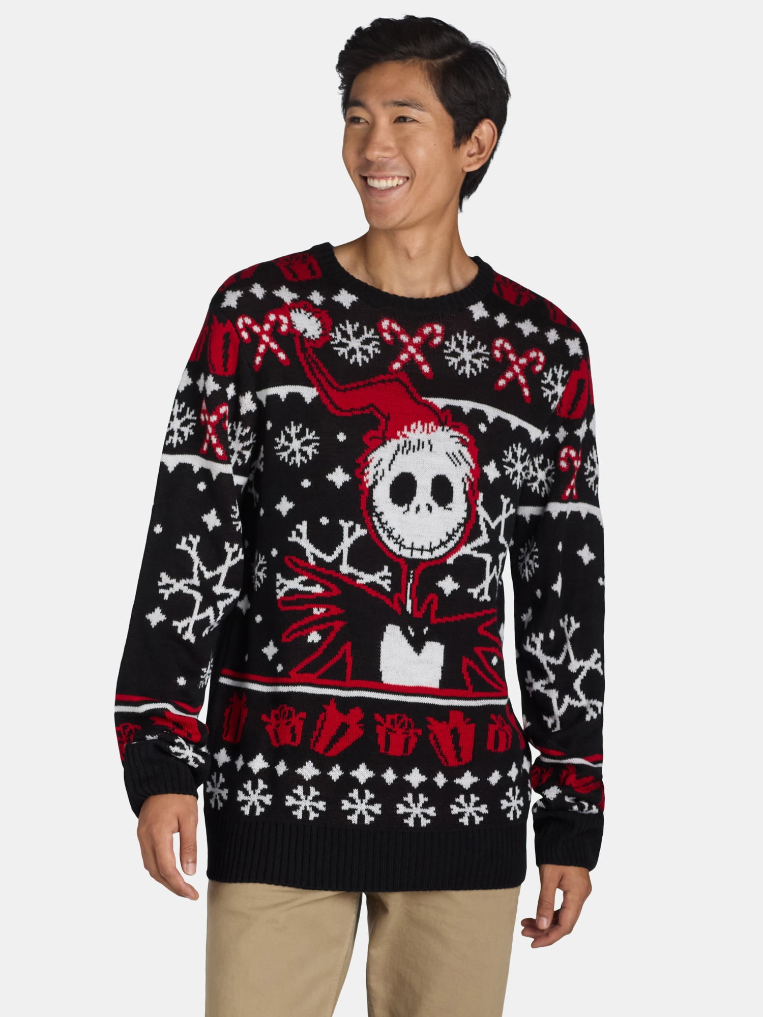 The Nightmare Before Christmas Men's & Big Men's Holiday Ugly Christmas Sweater, Sizes S-3XL