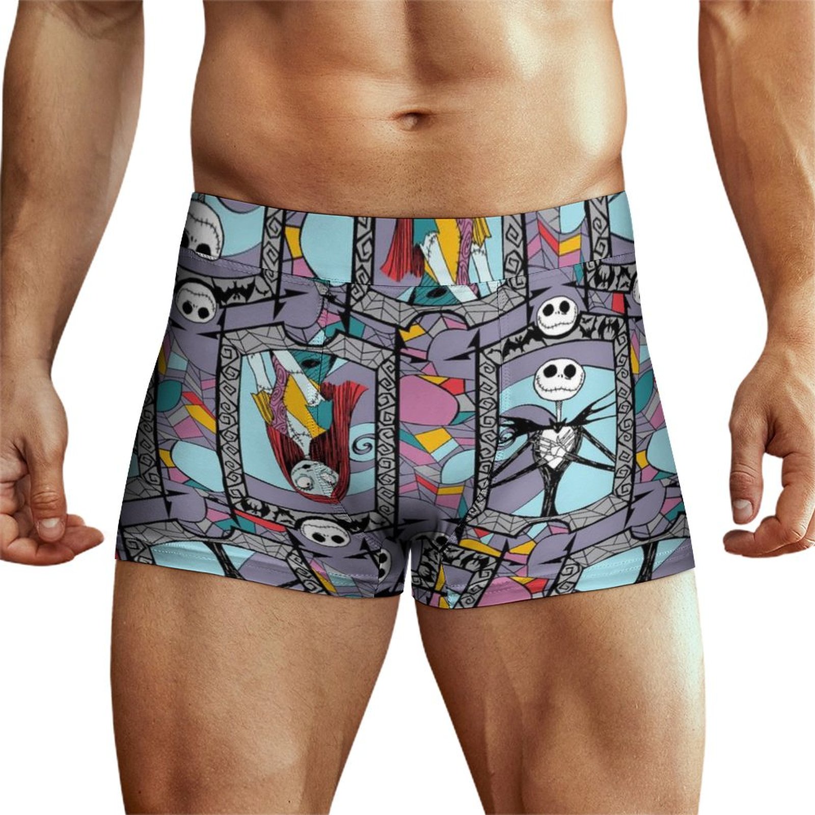 Mutande Boxer Uomo Nightmare Before Christmas – Pumpkin King, Morbido Elastico, Vestibilità Comfort, Taglia X-Large (XL), 92% Poliestere 8% Elastan