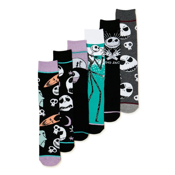 The Nightmare Before Christmas Men's Crew Socks, 6-Pack