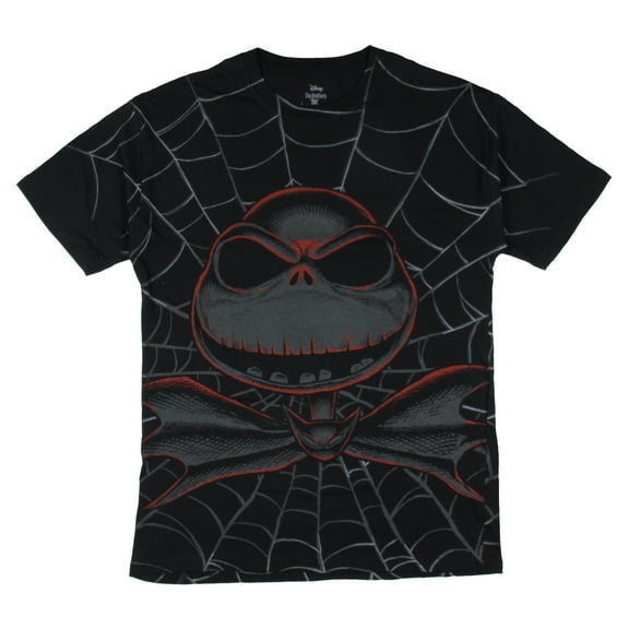 The Nightmare Before Christmas Men's Jack Front And Back Web Print Short Sleeve T-Shirt