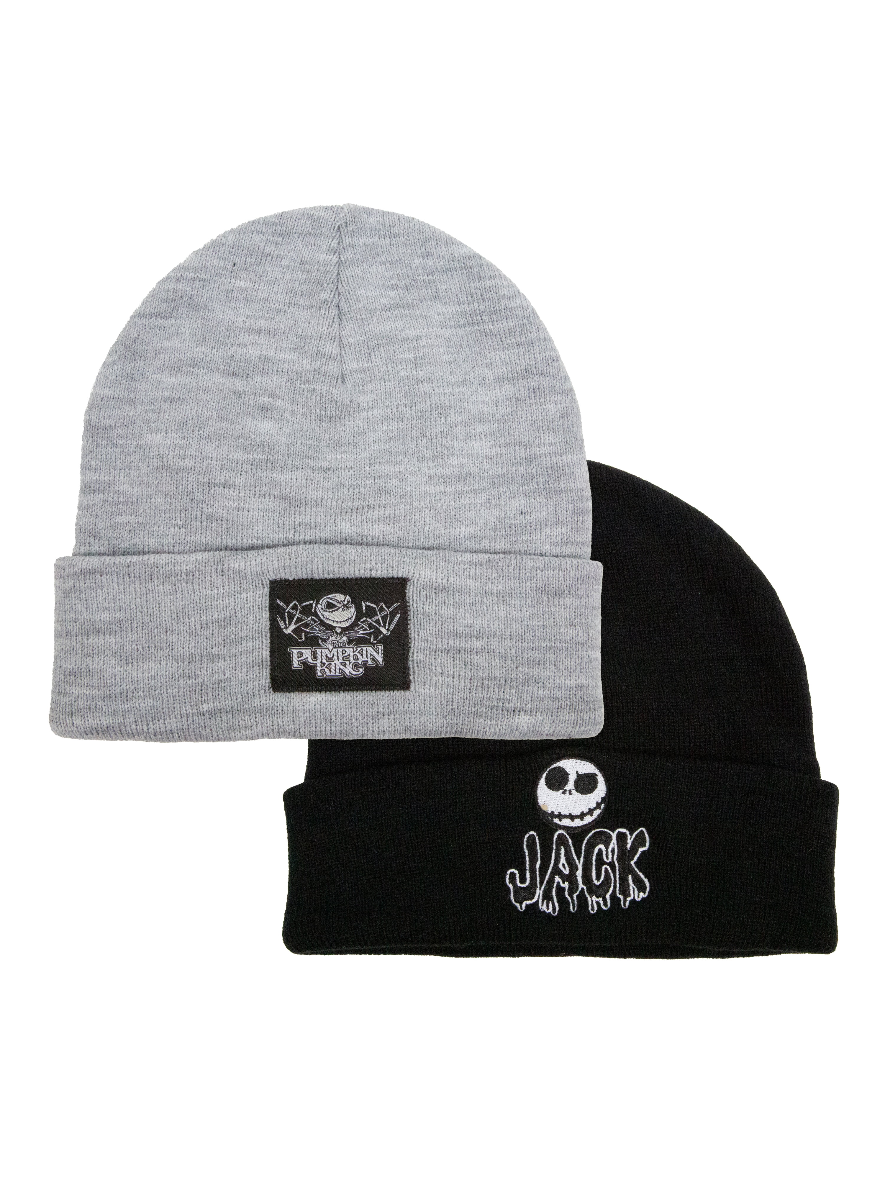The Nightmare Before Christmas Men's Licensed Beanie Style Hats, 2-Pack, One Size