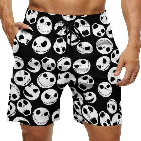 The Nightmare Before Christmas Men's Swim Trunks Quick Dry Swim Shorts Swimwear Bathing Suits Swimming Board Shorts S