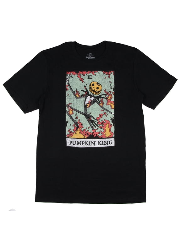The Nightmare Before Christmas Men's The Pumpkin King Flames Adult T-Shirt