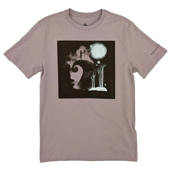 The Nightmare Before Christmas Mens Gray Short Sleeve Graphic T-Shirt Small