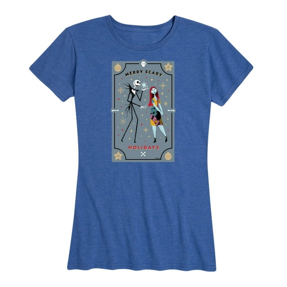 The Nightmare Before Christmas - Merry Scary Holidays - Women's Short Sleeve Graphic T-Shirt