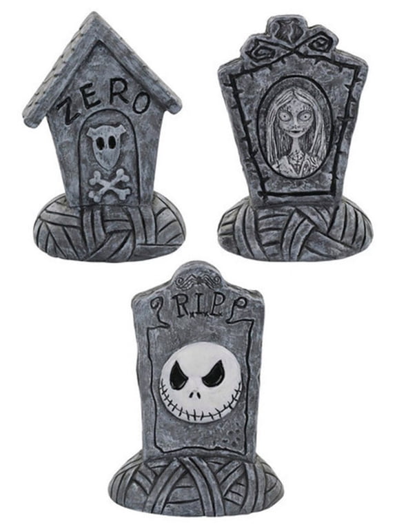 Mini Tombstone Set Jack/Sally/Zero
