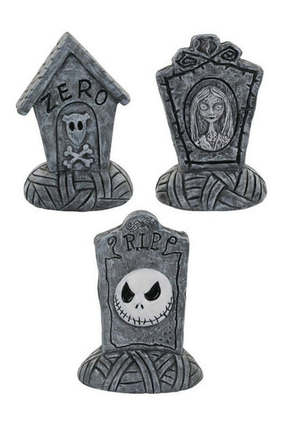 Mini Tombstone Set Jack/Sally/Zero