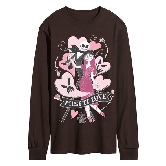 The Nightmare Before Christmas - Misfit Love - Men's Long Sleeve Graphic T-Shirt