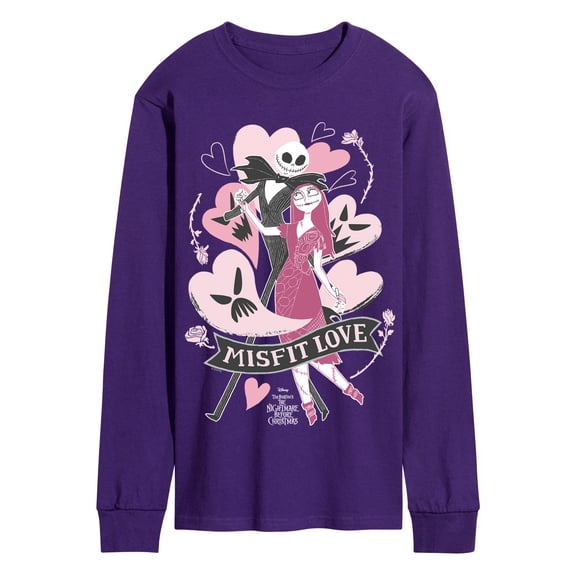 The Nightmare Before Christmas - Misfit Love - Men's Long Sleeve Graphic T-Shirt