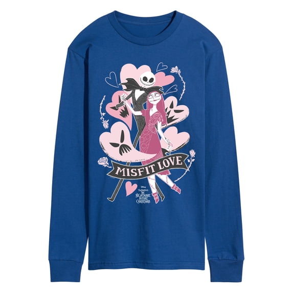 The Nightmare Before Christmas - Misfit Love - Men's Long Sleeve Graphic T-Shirt