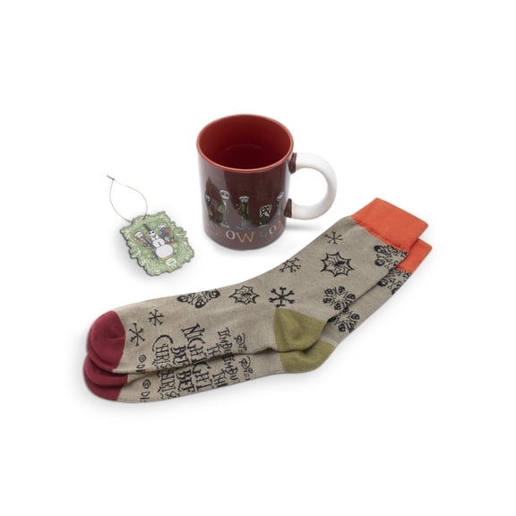 The Nightmare Before Christmas Mug, Sock & Acrylic Door Hanger Gift Set