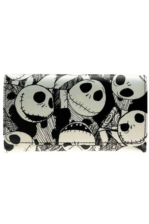 Multiple Card Slot Women's Novelty Trifold Wallet, Black