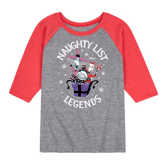 The Nightmare Before Christmas - Naughty List Legends - Toddler And Youth Raglan Graphic T-Shirt