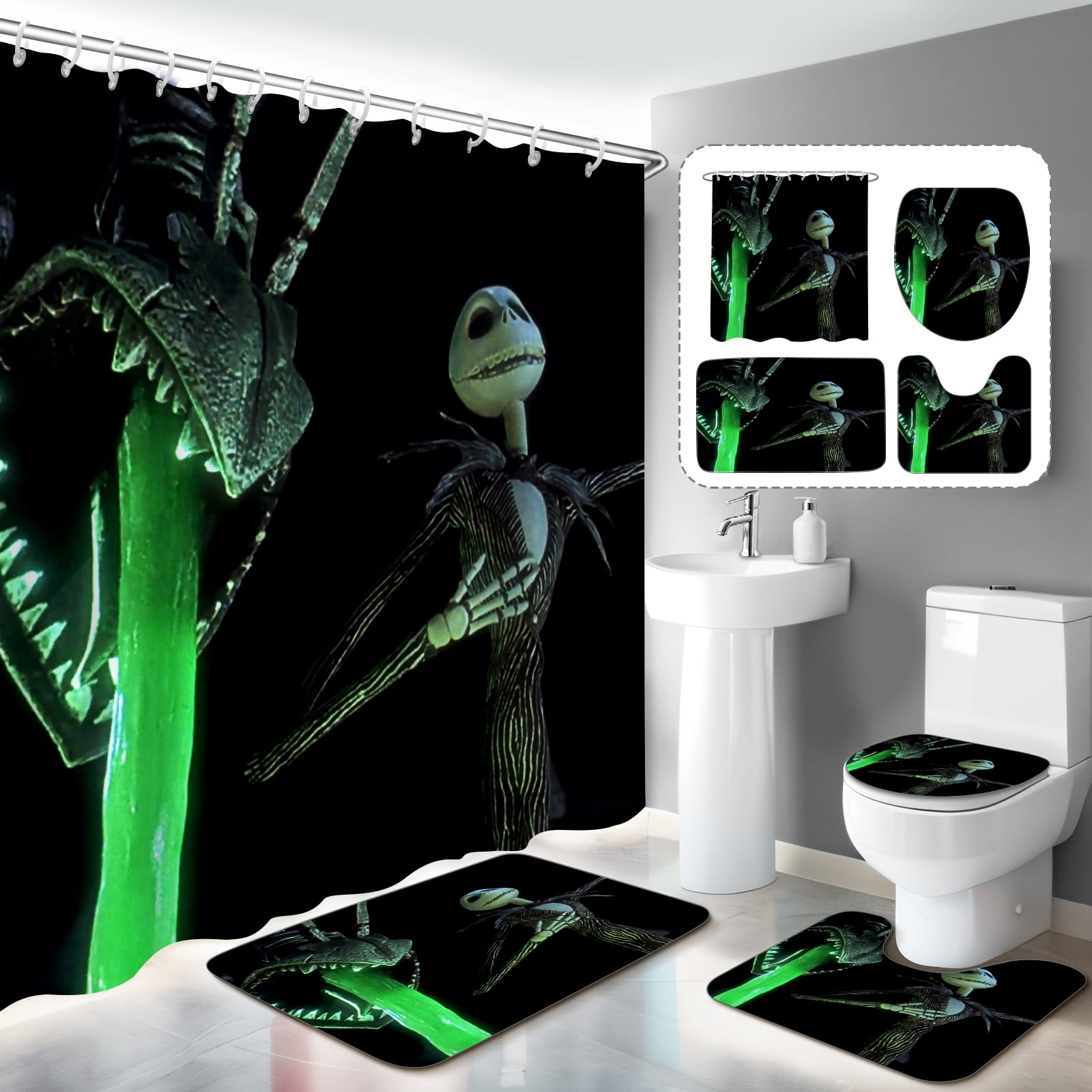 The Nightmare Before Christmas NonSlip Rugs Jack Sally Skellington Skull NonSlip Rugs