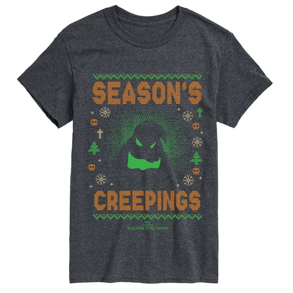 The Nightmare Before Christmas - Oogey Boogey Ugly Sweater Short Sleeve Graphic T-Shirt