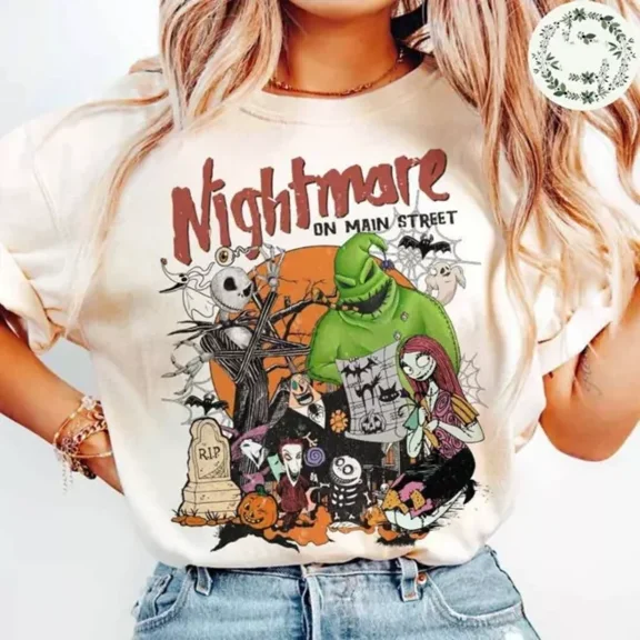 The Nightmare Before Christmas Oogie Boogie Bash Disney Halloween, Disney Shirt ,Sand Color,Size L