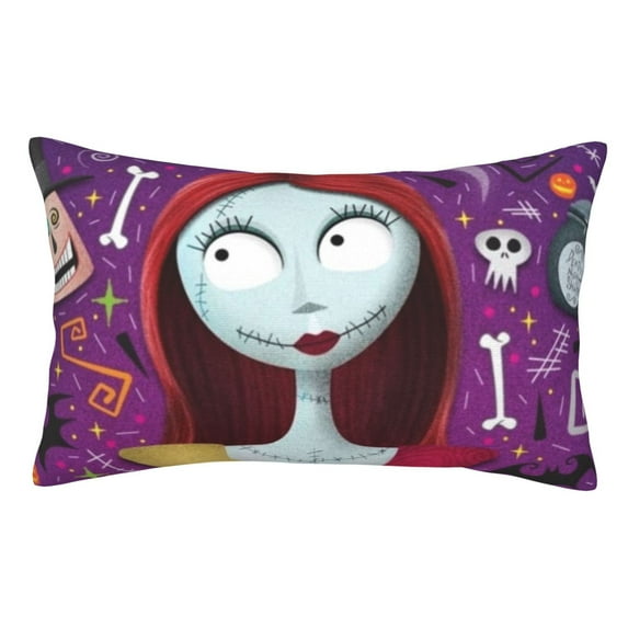 The Nightmare Before Christmas Pillowcases Decorative Throw Pillow Covers Pillow Holder Rectangular Cushion Case 16"X24"