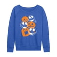 thumbnail image 1 of The Nightmare Before Christmas - Pumpkin Heads - Women's French Terry Long Sleeve Pullover, 1 of 3