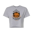thumbnail image 1 of The Nightmare Before Christmas - Pumpkin King - Juniors Cropped Cotton Blend T-Shirt, 1 of 5