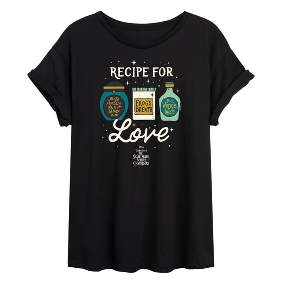 The Nightmare Before Christmas - Recipe For Love - Juniors Ideal Flowy Muscle T-Shirt