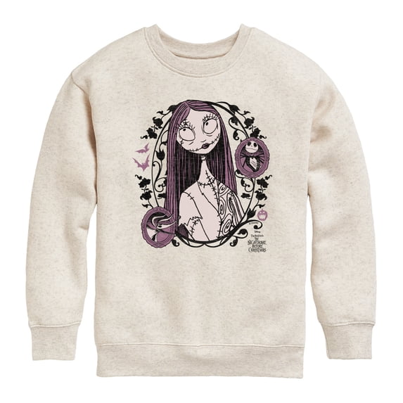 The Nightmare Before Christmas - Sally Art Nouveau - Youth Boys Crew Fleece Sweatshirt