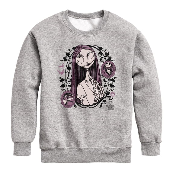 The Nightmare Before Christmas - Sally Art Nouveau - Youth Boys Crew Fleece Sweatshirt