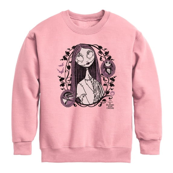 The Nightmare Before Christmas - Sally Art Nouveau - Youth Boys Crew Fleece Sweatshirt