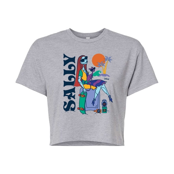 The Nightmare Before Christmas - Sally Beach - Juniors Cropped Graphic T-Shirt
