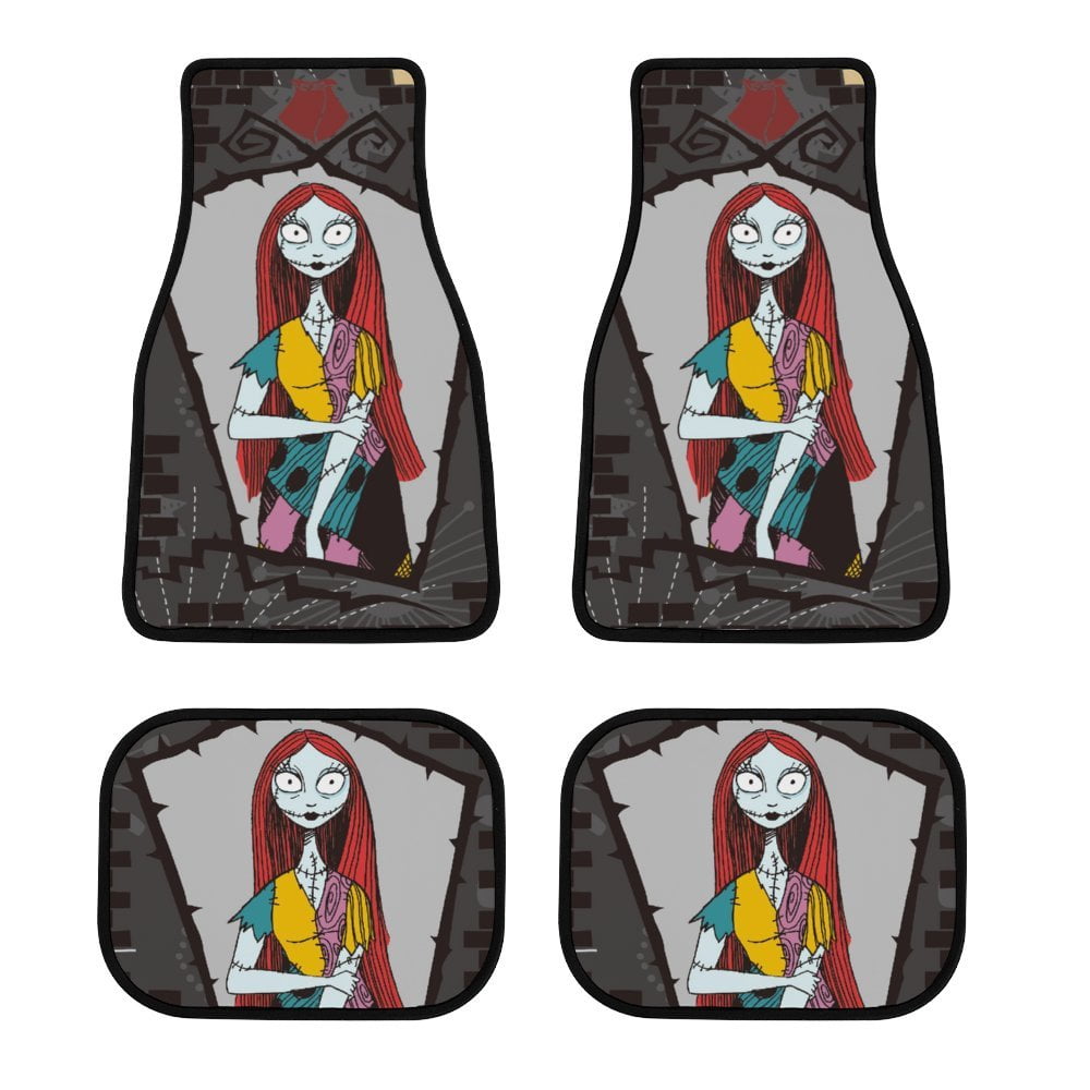 The Nightmare Before Christmas Sally Car Floor Mat Set 4 Piece Front Rear Auto Foot Mats Carpet Universal Fit Sedans Coupes SUV Truck Walmart