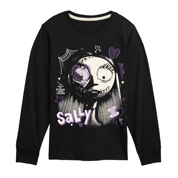 The Nightmare Before Christmas - Sally Face - Youth Boys Long Sleeve Graphic T-Shirt