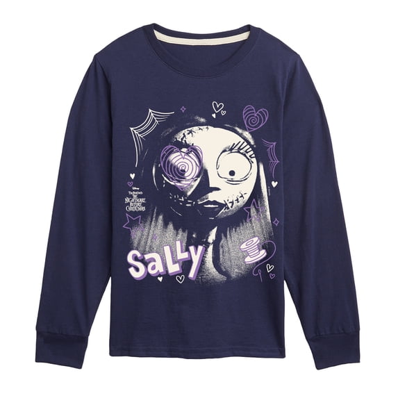 The Nightmare Before Christmas - Sally Face - Youth Boys Long Sleeve Graphic T-Shirt