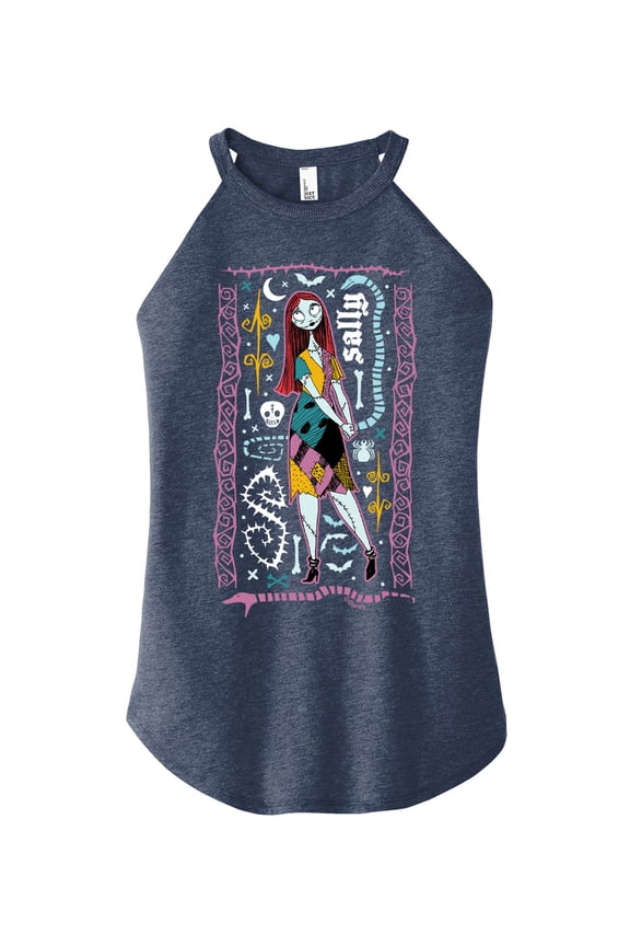 - Sally - Juniors High Neck Tank Top