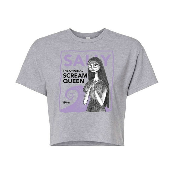 The Nightmare Before Christmas - Sally Scream Queen - Juniors Cropped Cotton Blend T-Shirt
